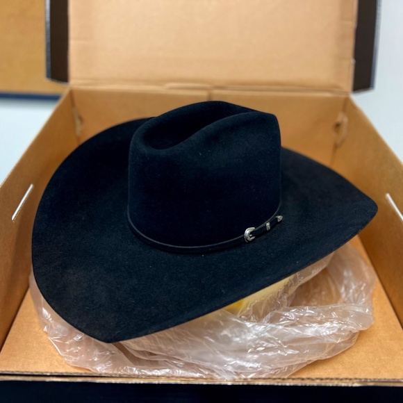 Rodeo King 7X Black Beaver Felt Cowboy Hat - Picture 1 of 5